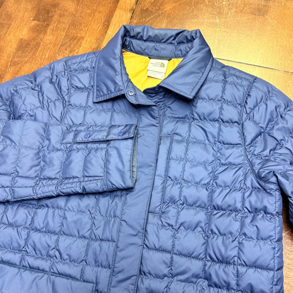 The‎ North Face ThermoBall Eco Snap Puffer Jacket Womens Small Navy Blue